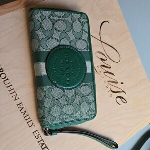 Coach Green Signature Wristlet
